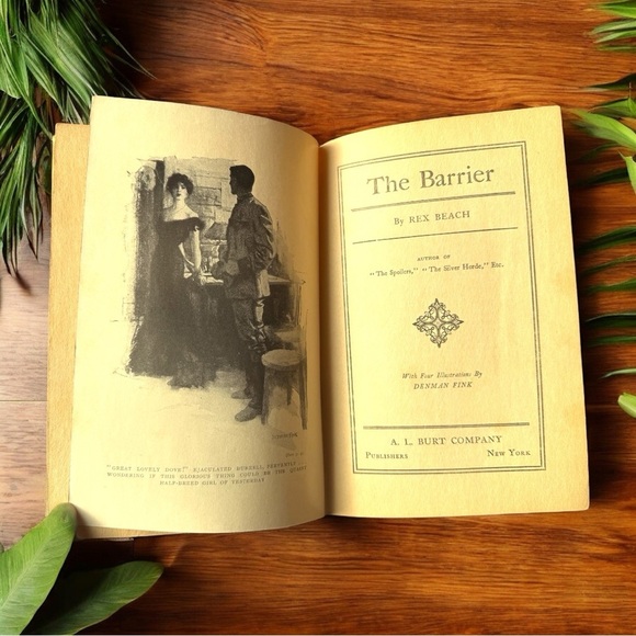 VINTAGE 1908 The Barrier by Rex Beach - Illustrated - A.L. Burt Company - Picture 5 of 12